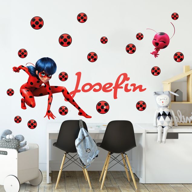 Wallstickers Miraculous Lady Bug Customised Name