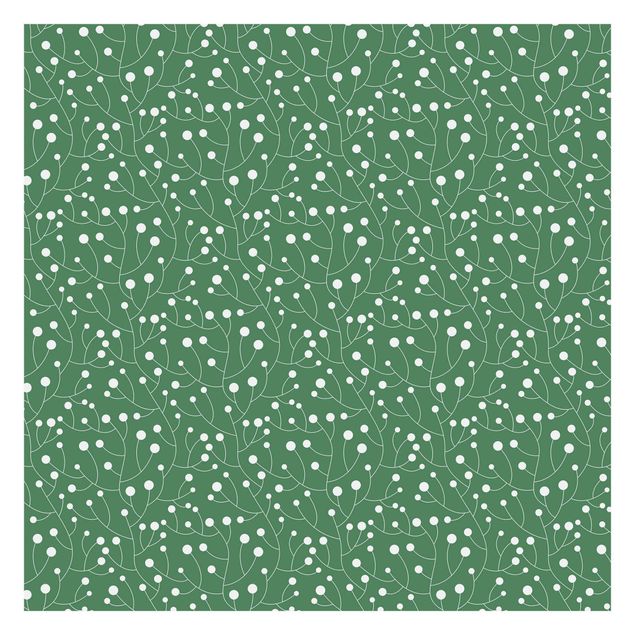Tapet Natural Pattern Growth With Dots On Green