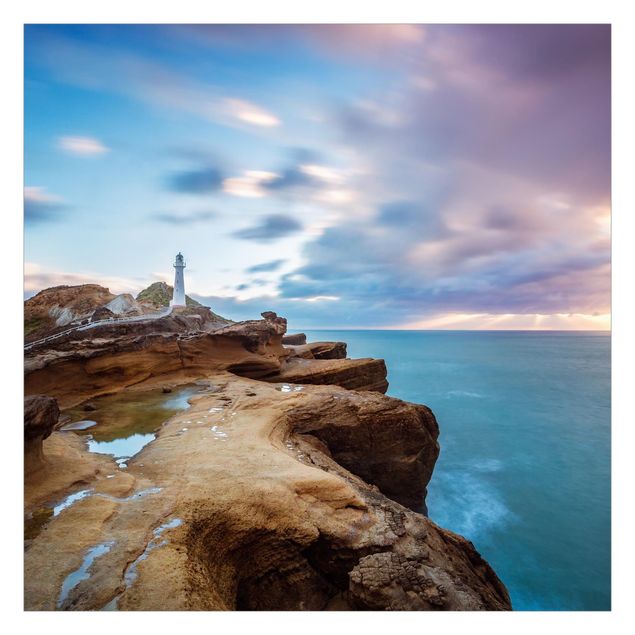 Fototapet blå Lighthouse In New Zealand
