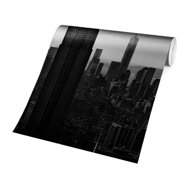 Sort hvid tapet New York Rockefeller View