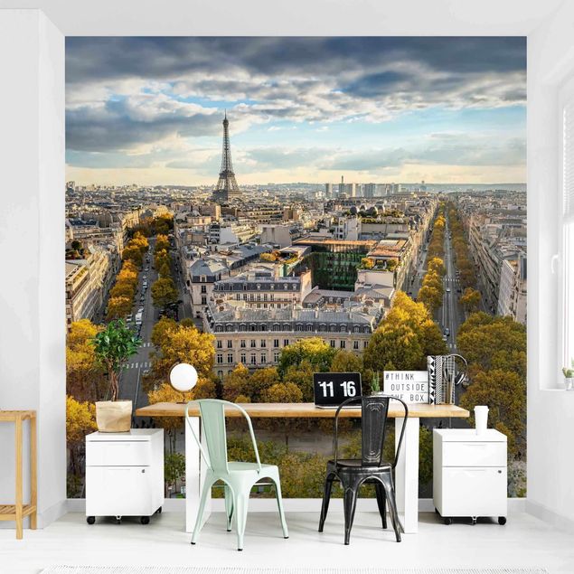 Fototapet arkitektur og skyline Nice day in Paris