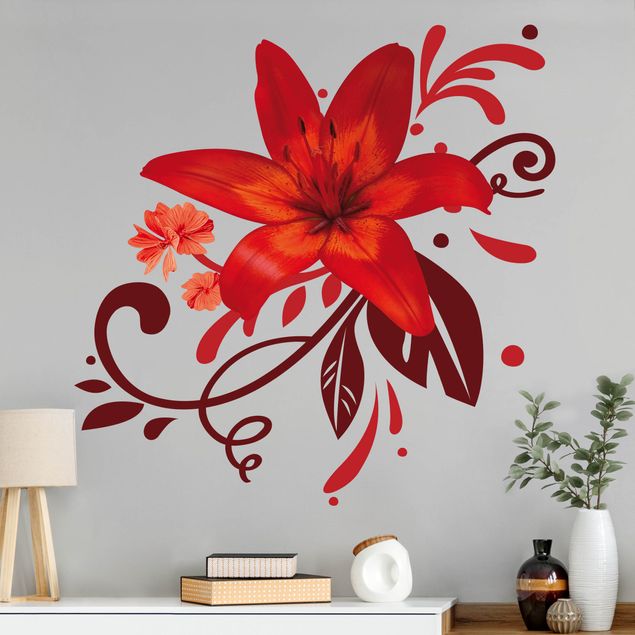 Wallstickers blomster No.bp7 Lilies