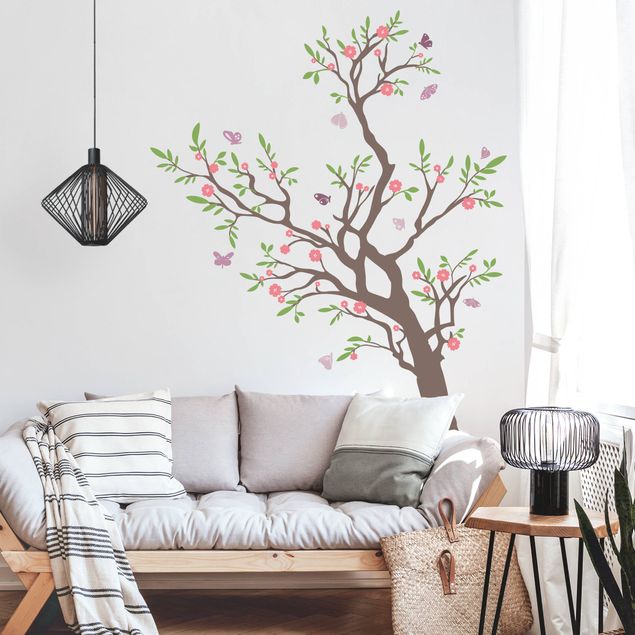 Wallstickers dyr No.rs75 branch with butterflies