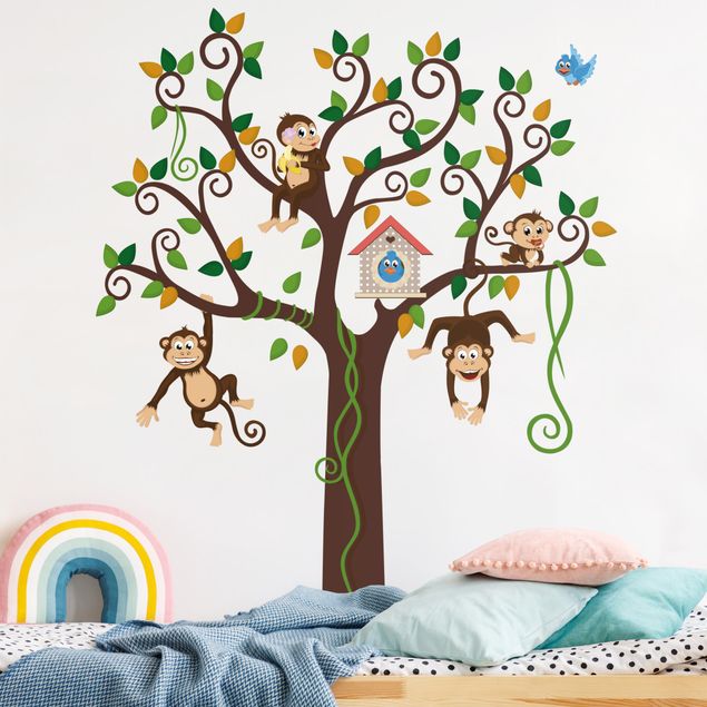 Wallstickers jungle No.yk27 monkey tree