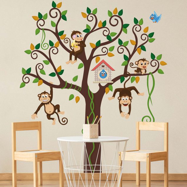 Wallstickers aber No.yk27 monkey tree
