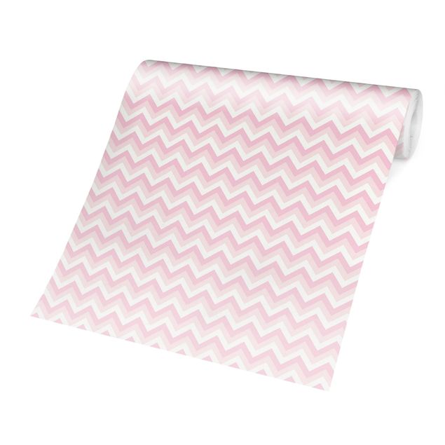 Tapet lyserød No.YK37 Zigzag Pattern Light Pink