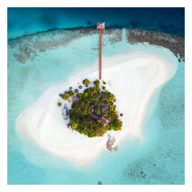 Tapet blå Ocean Paradise Maldives