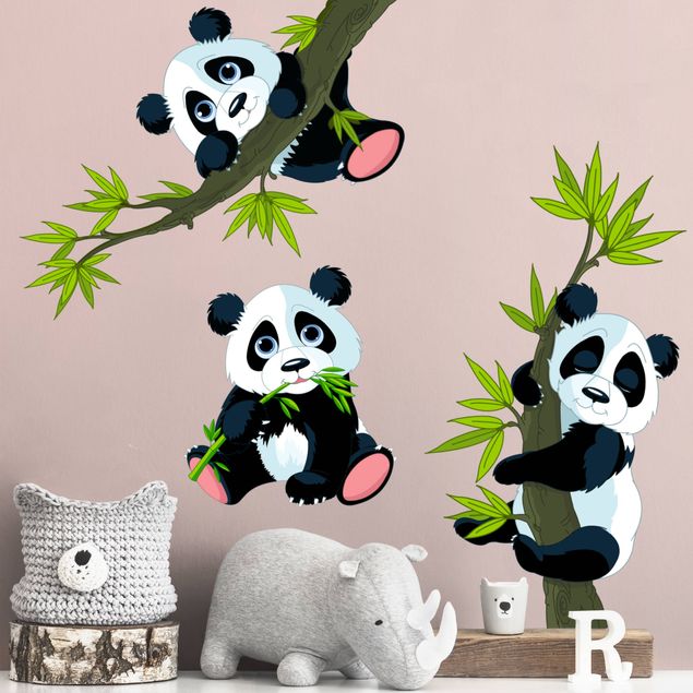 Wallstickers pandaer Panda