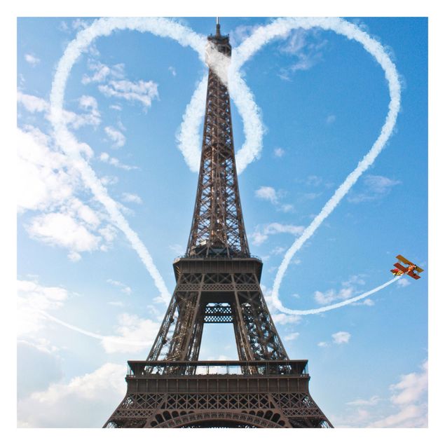 Tapet blå Paris - City Of Love