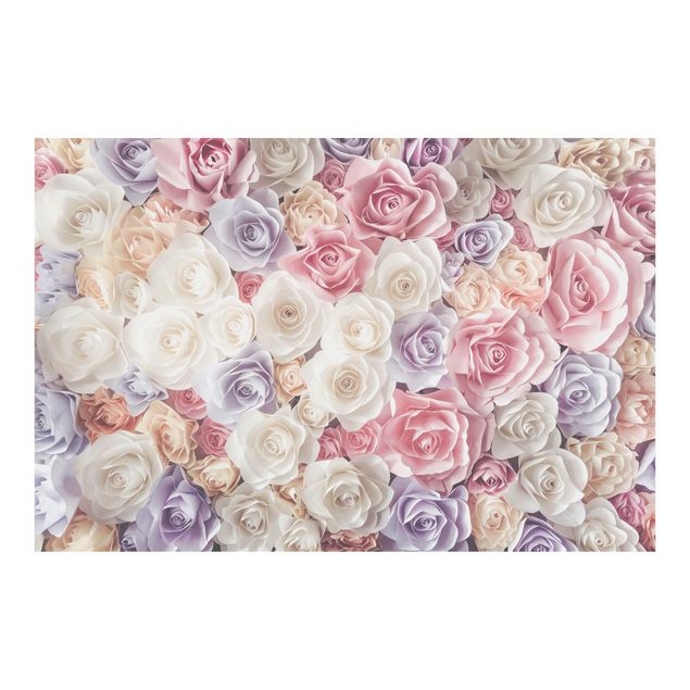 Tapet Pastel Paper Art Roses