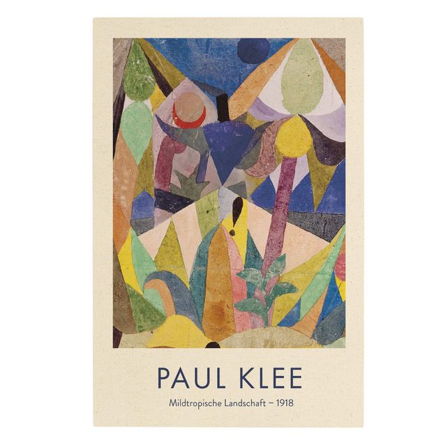 Billeder farvet Paul Klee - Mild Tropical Landscape - Museum Edition