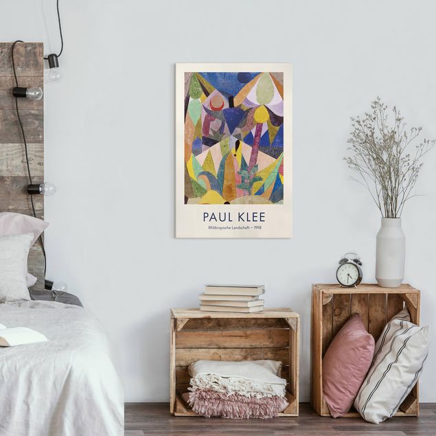 Billeder på lærred kunsttryk Paul Klee - Mild Tropical Landscape - Museum Edition