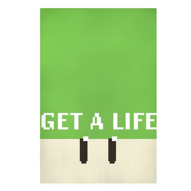 Billeder Pixel Text Get A Life In Green