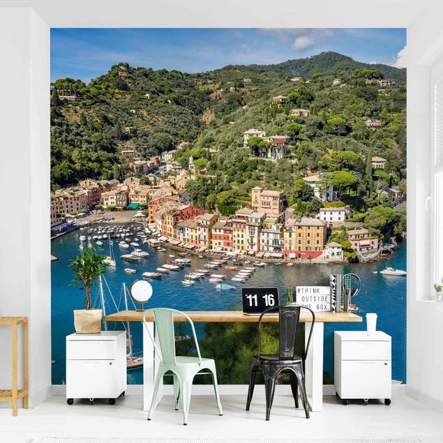 Fototapet arkitektur og skyline Portofino Harbour