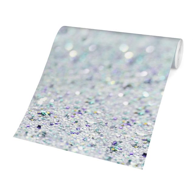Tapet moderne Princess Glitter Landscape In Mint Colour