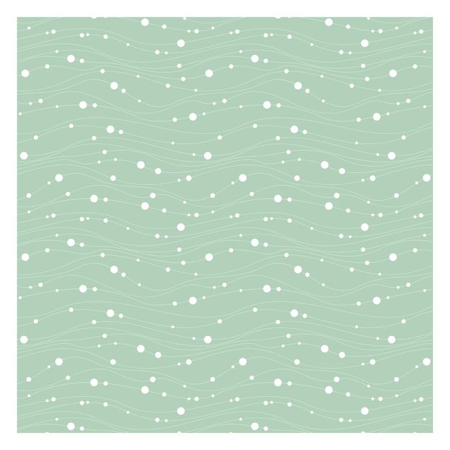 Tapet Dots On Wave Pattern In Front Of Mint