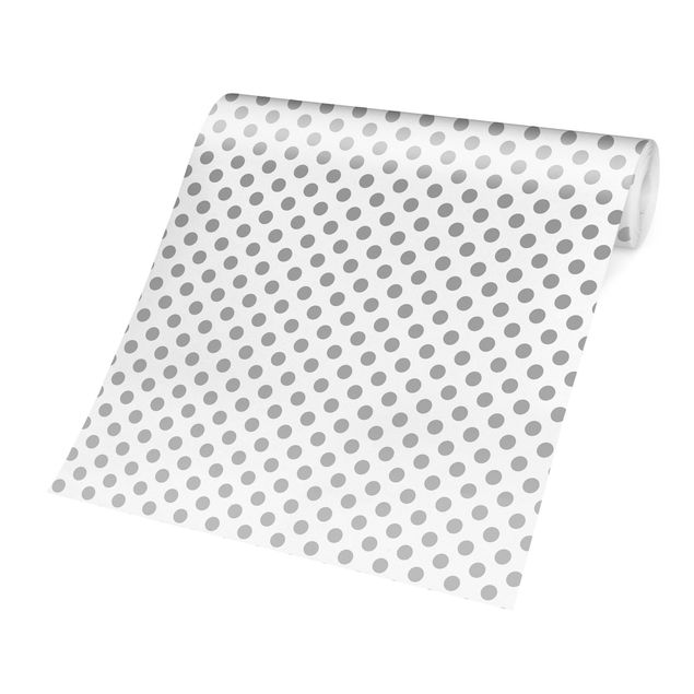 Moderne tapet Dots Grey On White