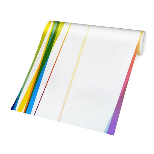 Tapet Rainbow Stripes