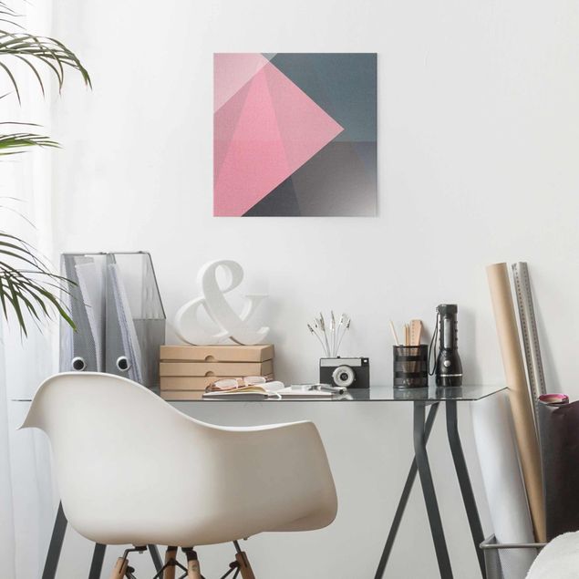 Billeder abstrakt Pink Transparency Geometry