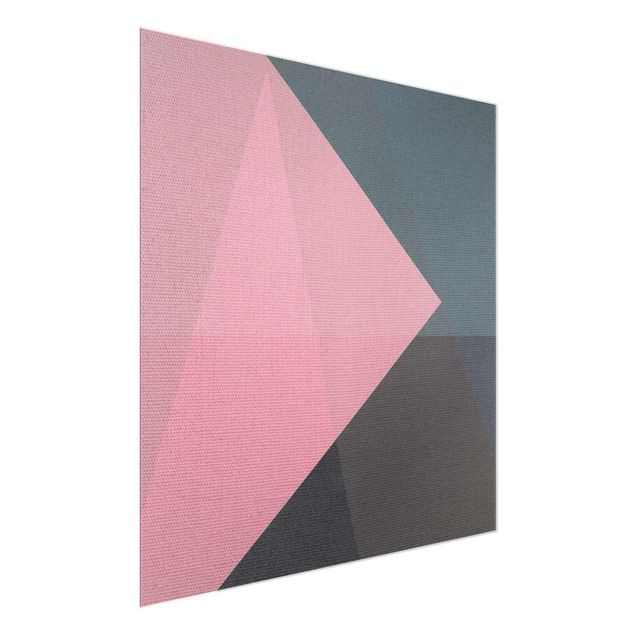 Billeder moderne Pink Transparency Geometry
