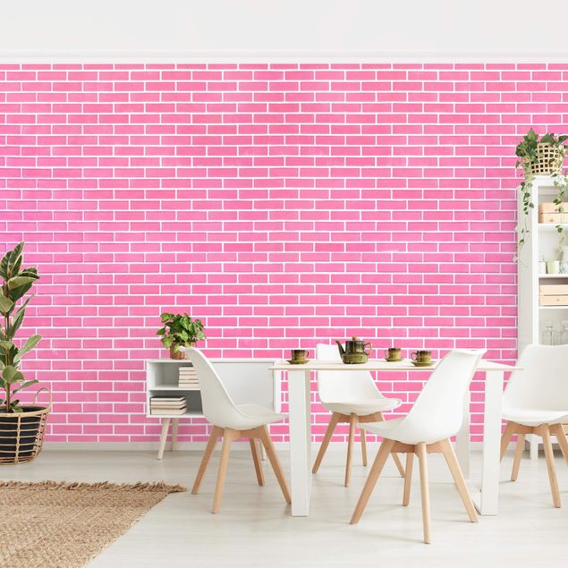 køkken dekorationer Pink Brick Wall