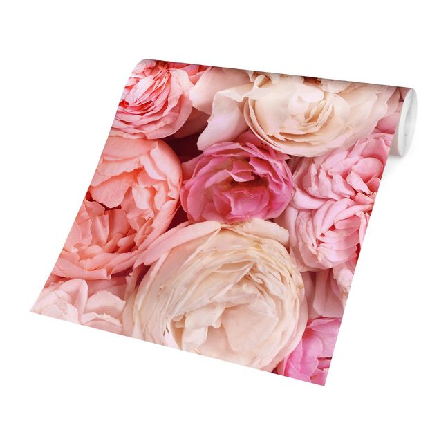 Moderne tapet Roses Rosé Coral Shabby