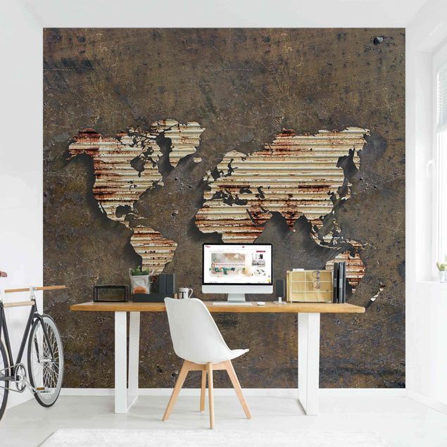 køkken dekorationer Rust World Map