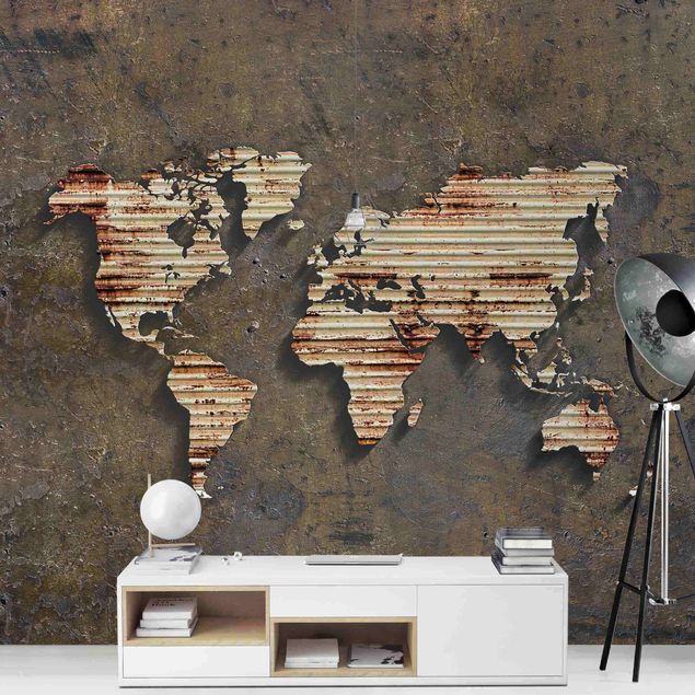 Industriel tapet Rust World Map