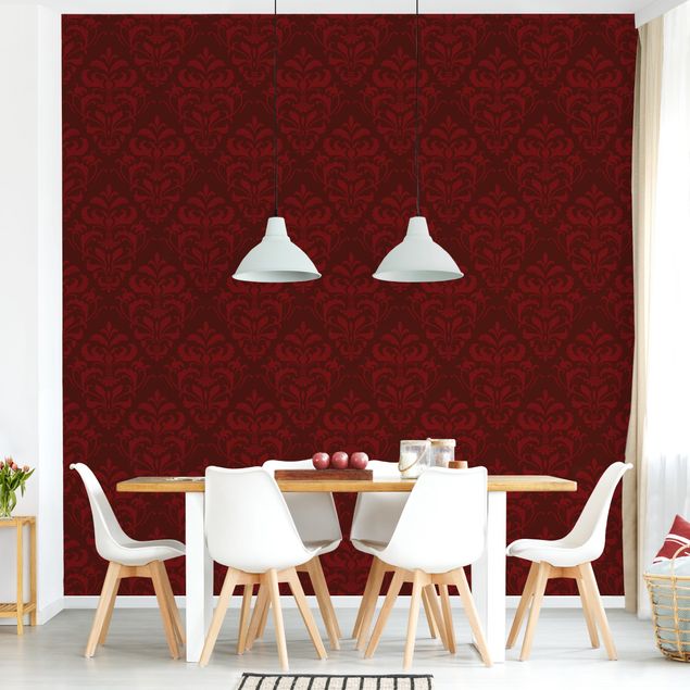 Barok tapet Red French Baroque