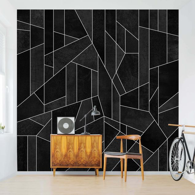køkken dekorationer Black And White Geometric Watercolour