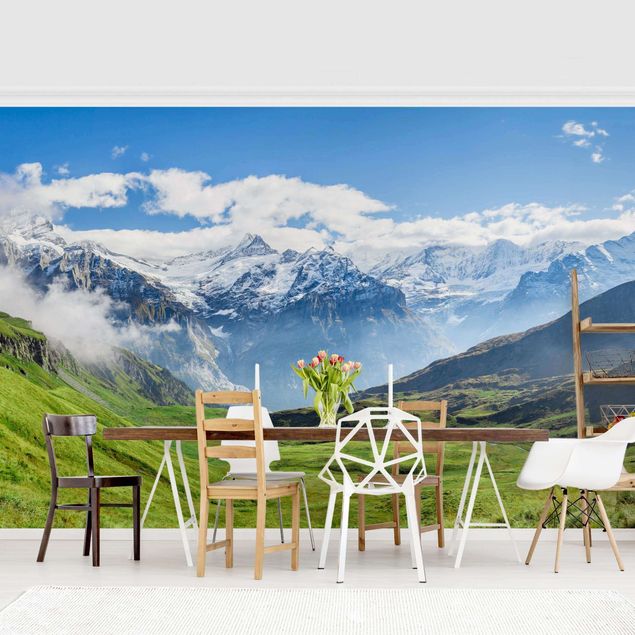 Moderne tapet Swiss Alpine Panorama