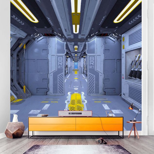 Moderne tapet Sci-Fi Inside A Spaceship