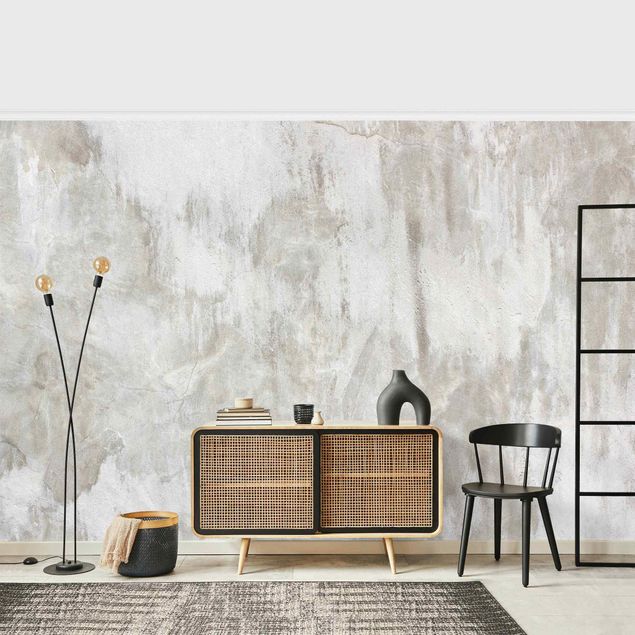 Tapet industriel Shabby Concrete Wall Smoothed