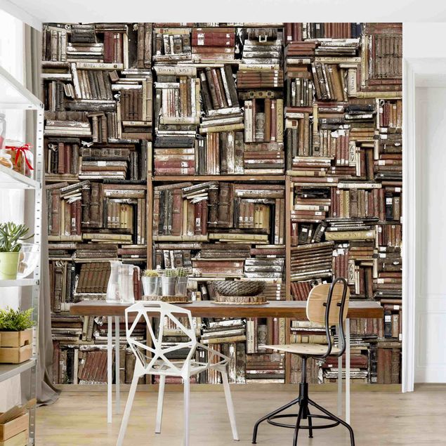Tapet moderne Shabby Wall Of Books