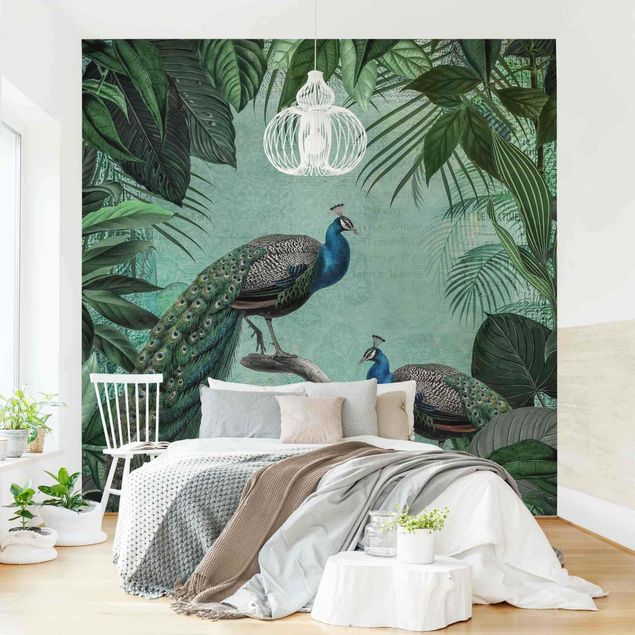 Tapet moderne Shabby Chic Collage - Noble Peacock