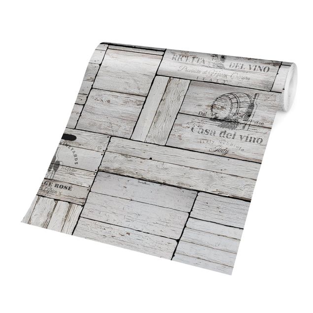 Tapet Shabby Wooden Crates