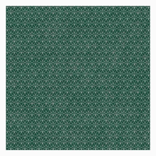 Tapet grøn Emerald Art Deco Line Pattern