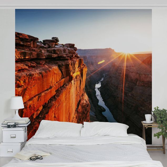 Fototapet arkitektur og skyline Sun In Grand Canyon