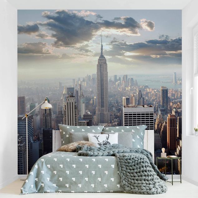 Fototapet arkitektur og skyline Sunrise In New York