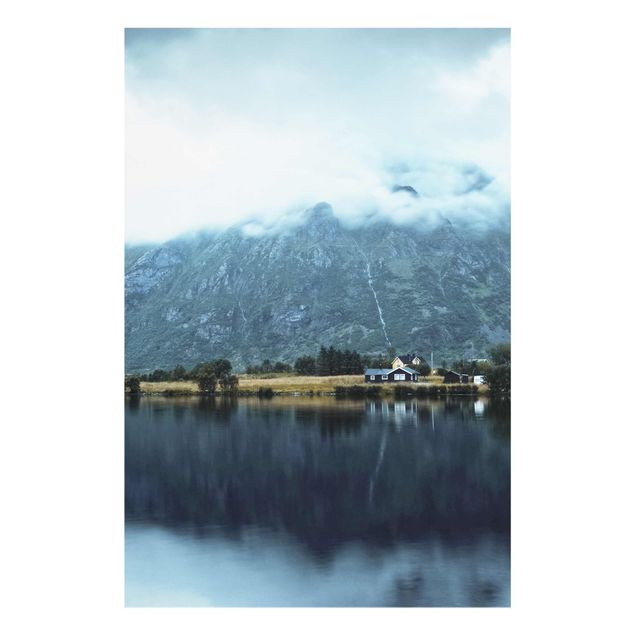Billeder landskaber Lofoten Reflection