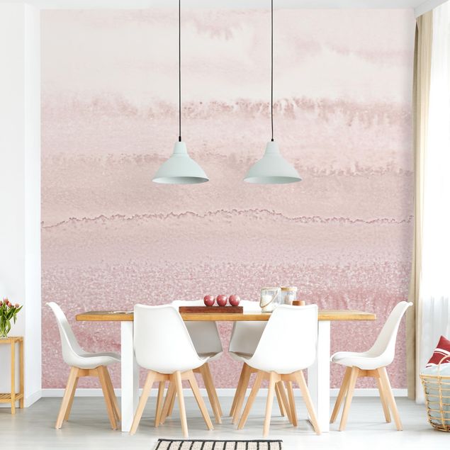 Moderne tapet Play Of Colours In Light Pink