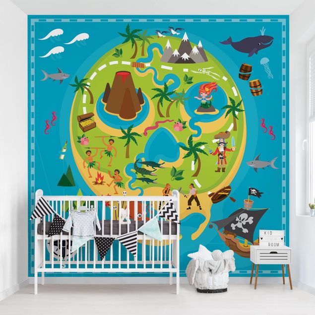 Fototapet bjerge Playoom Mat Pirates - Welcome To The Pirate Island