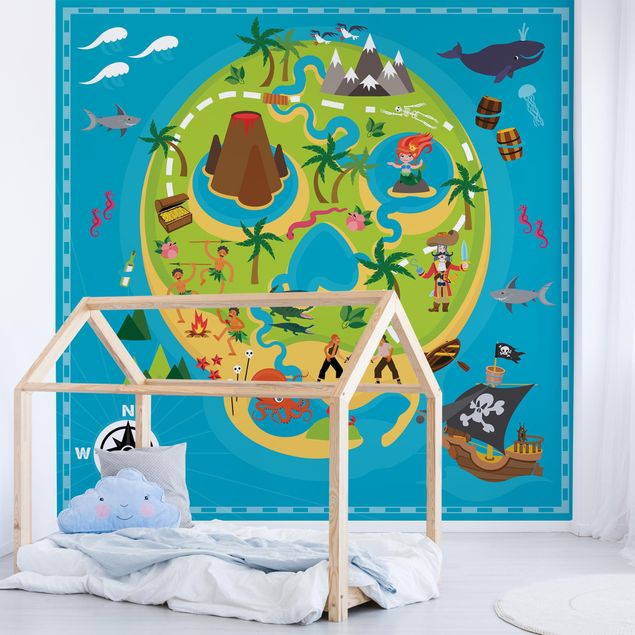Tapet moderne Playoom Mat Pirates - Welcome To The Pirate Island