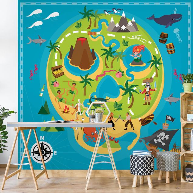 Tapet Playoom Mat Pirates - Welcome To The Pirate Island