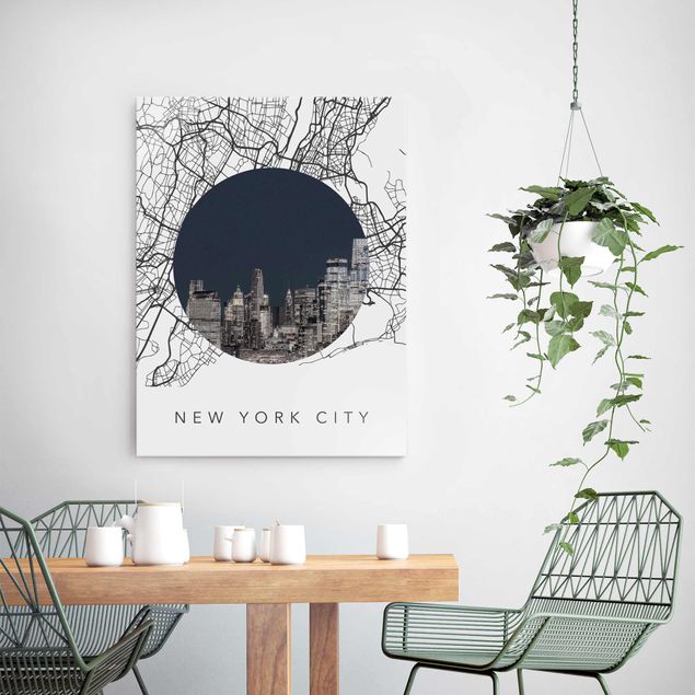 Billeder New York Map Collage New York City