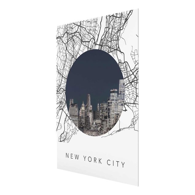 Billeder arkitektur og skyline Map Collage New York City