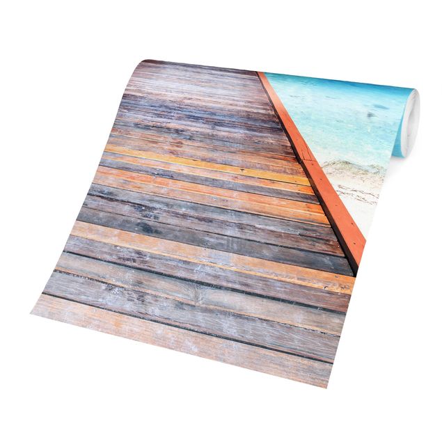 Tapet moderne Boardwalk At The Ocean