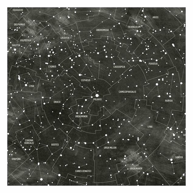 Tapet Map Of Constellations Blackboard Look