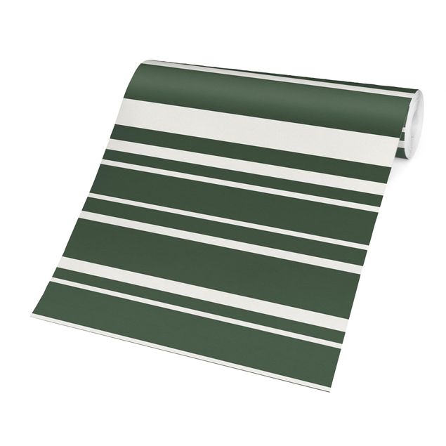 Tapet grøn Stripes On Green Backdrop
