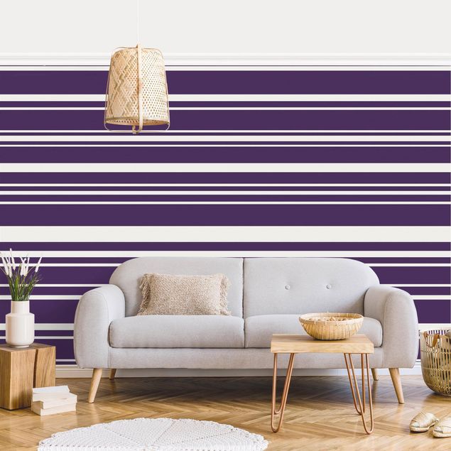 køkken dekorationer Stripes On Purple Backdrop